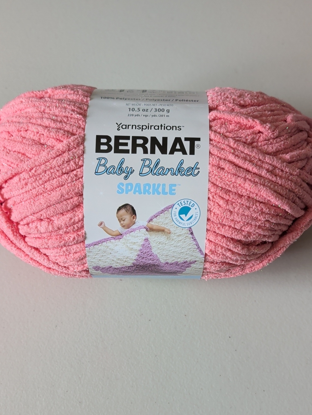 Baby Blanket Sparkle Yarn - Rose Glow Sparkle